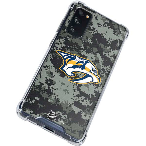 NHL Nashville Predators Camo Galaxy S20 FE Clear Case