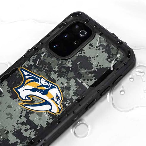 NHL Nashville Predators Camo Galaxy S20 Plus Waterproof Case