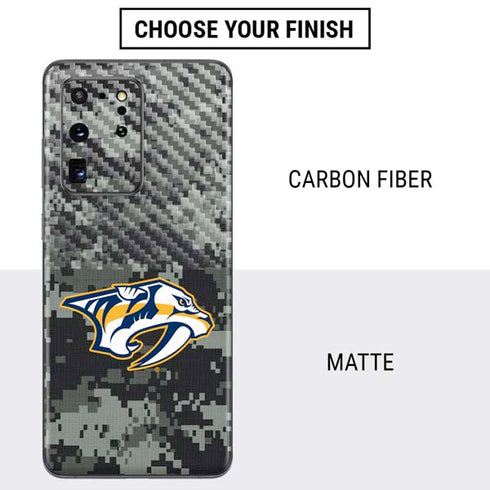 NHL Nashville Predators Camo Galaxy S20 Ultra 5G Skin