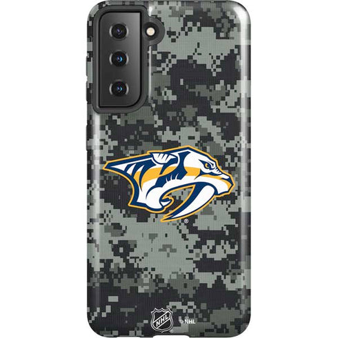 NHL Nashville Predators Camo Galaxy S21 5G Pro Case