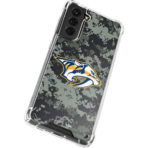 NHL Nashville Predators Camo Galaxy S21 Plus 5G Clear Case