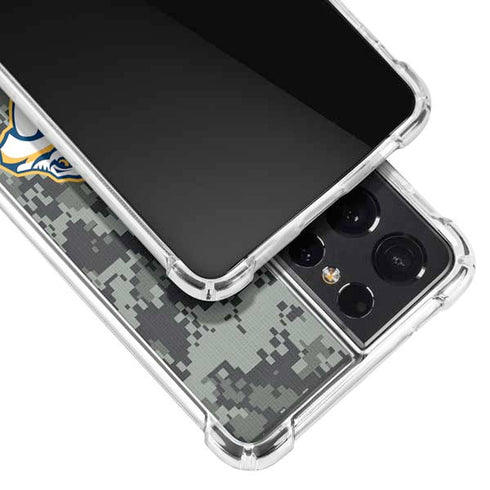 NHL Nashville Predators Camo Galaxy S21 Ultra 5G Clear Case