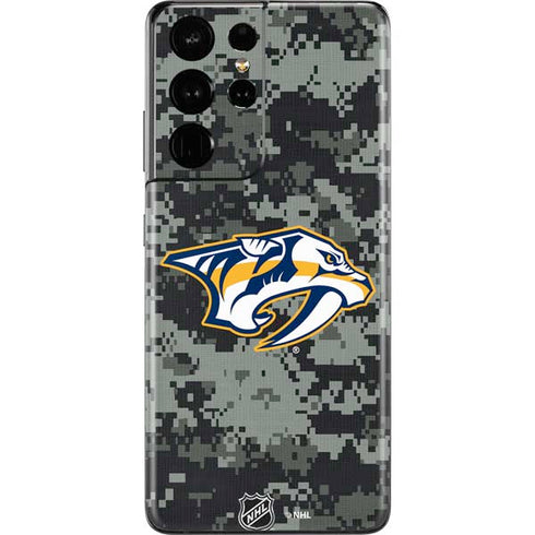 NHL Nashville Predators Camo Galaxy S21 Ultra 5G Skin