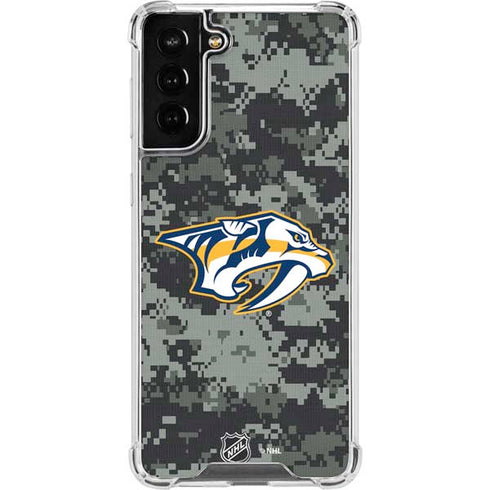 NHL Nashville Predators Camo Galaxy S22 Plus Clear Case