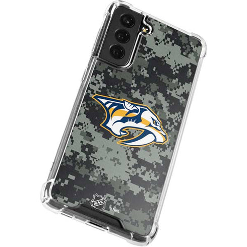 NHL Nashville Predators Camo Galaxy S22 Plus Clear Case