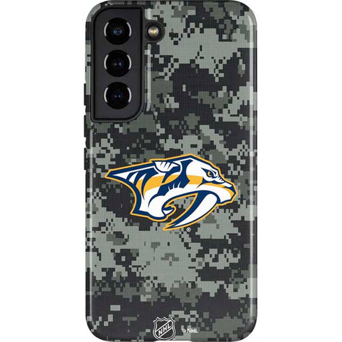 NHL Nashville Predators Camo Galaxy S22 Pro Case