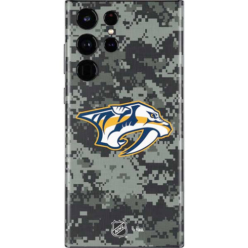 NHL Nashville Predators Camo Galaxy S22 Ultra Skin