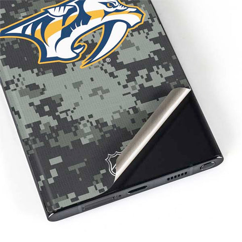 NHL Nashville Predators Camo Galaxy S22 Ultra Skin