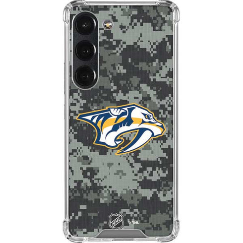 NHL Nashville Predators Camo Galaxy S23 Clear Case
