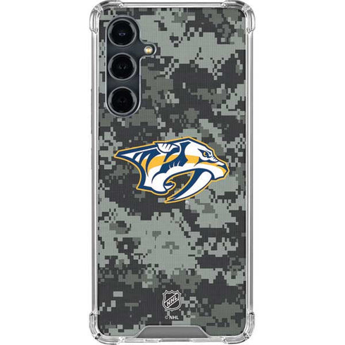 NHL Nashville Predators Camo Galaxy S23 FE Clear Case
