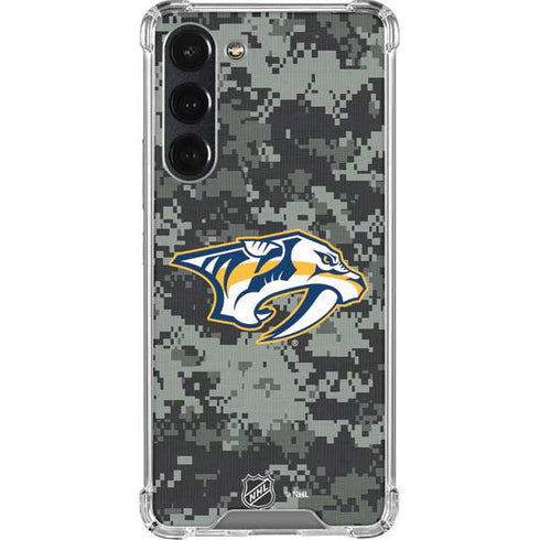 NHL Nashville Predators Camo Galaxy S23 Plus Clear Case