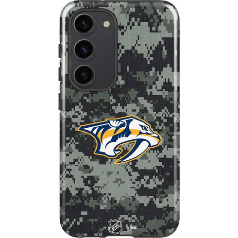 NHL Nashville Predators Camo Galaxy S23 Pro Case