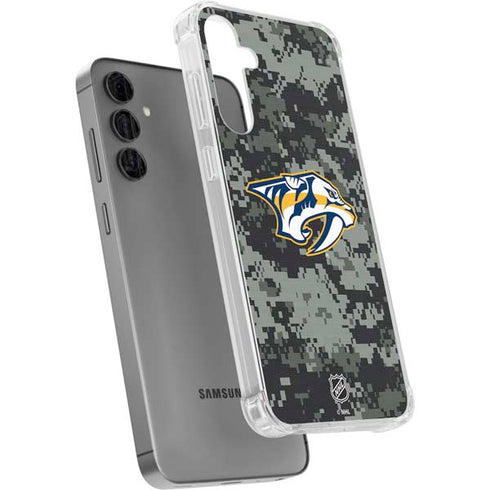 NHL Nashville Predators Camo Galaxy S24 Plus Clear Case