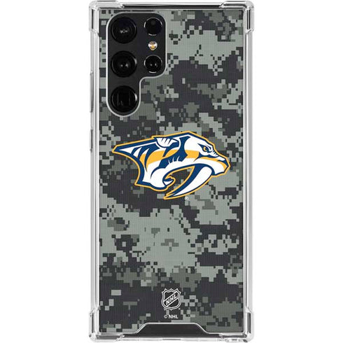 NHL Nashville Predators Camo Galaxy S24 Ultra Clear Case