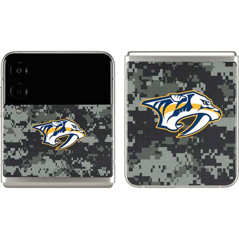 NHL Nashville Predators Camo Galaxy Z Flip3 5G Skin