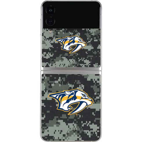 NHL Nashville Predators Camo Galaxy Z Flip3 5G Skin