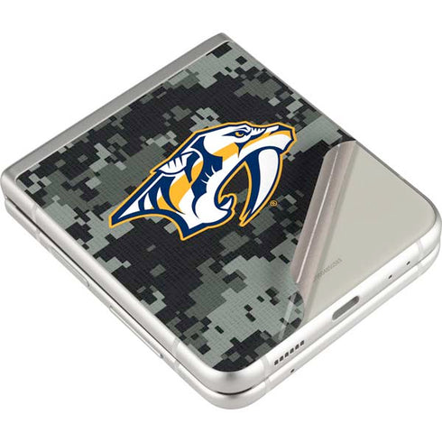 NHL Nashville Predators Camo Galaxy Z Flip3 5G Skin