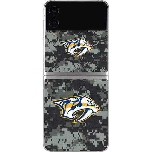 NHL Nashville Predators Camo Galaxy Z Flip4 5G Skin