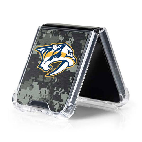 NHL Nashville Predators Camo Galaxy Z Flip5 5G Clear Case