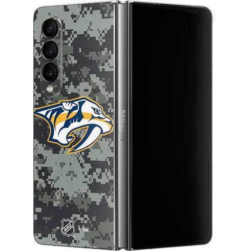 NHL Nashville Predators Camo Galaxy Z Fold4 5G Skin