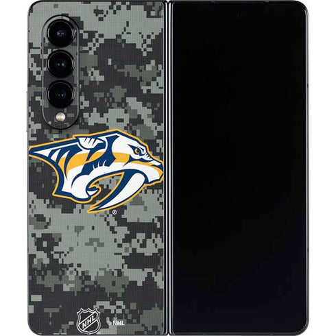 NHL Nashville Predators Camo Galaxy Z Fold4 5G Skin