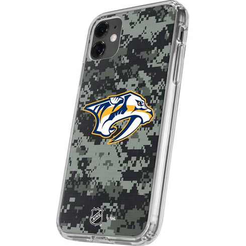 NHL Nashville Predators Camo iPhone 11 Clear Case