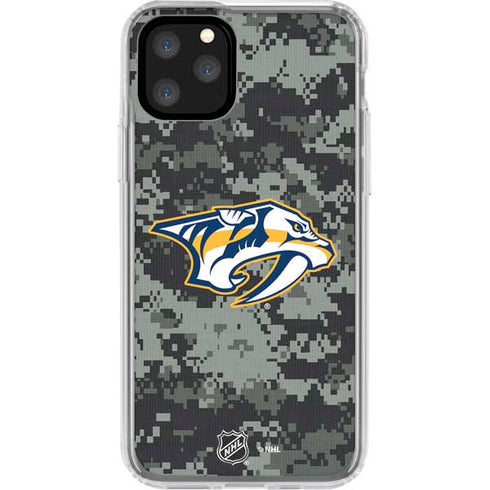 NHL Nashville Predators Camo iPhone 11 Pro Clear Case