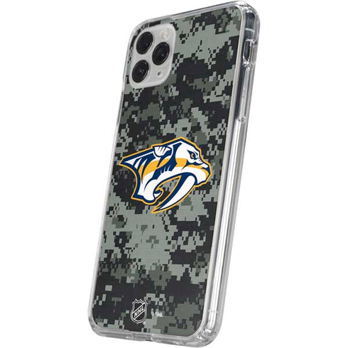 NHL Nashville Predators Camo iPhone 11 Pro Clear Case