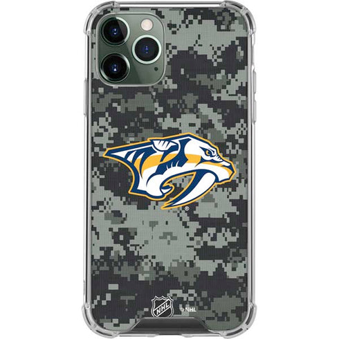 NHL Nashville Predators Camo iPhone 11 Pro Max Clear Case