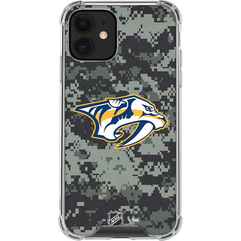NHL Nashville Predators Camo iPhone 12 Clear Case