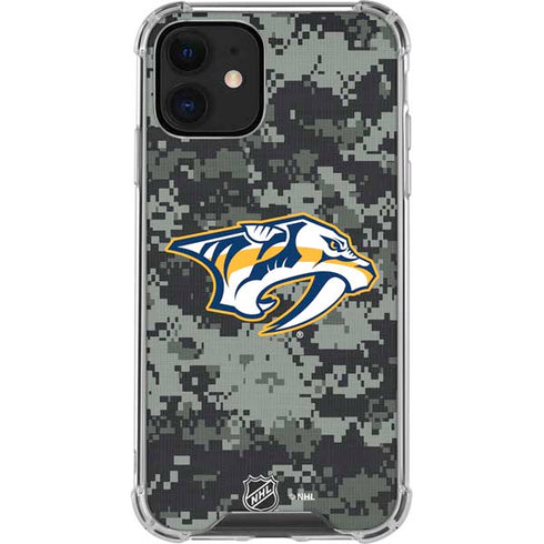 NHL Nashville Predators Camo iPhone 12 Mini Clear Case