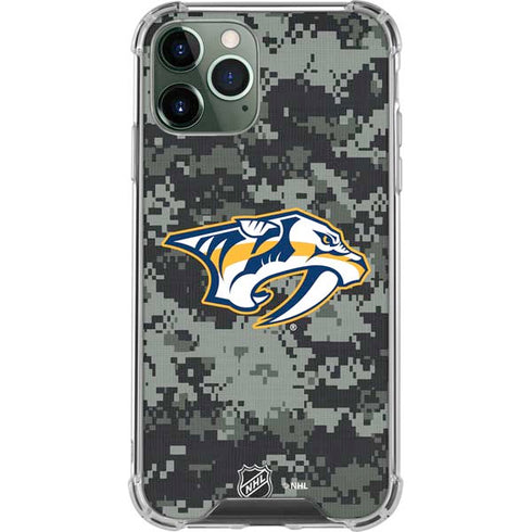 NHL Nashville Predators Camo iPhone 12 Pro Clear Case