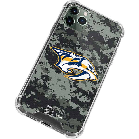 NHL Nashville Predators Camo iPhone 12 Pro Clear Case