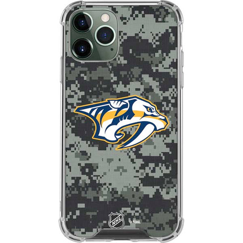 NHL Nashville Predators Camo iPhone 12 Pro Max Clear Case