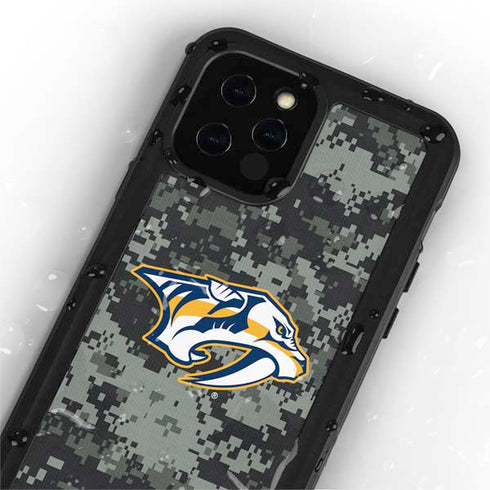 NHL Nashville Predators Camo iPhone 12 Pro Waterproof Case