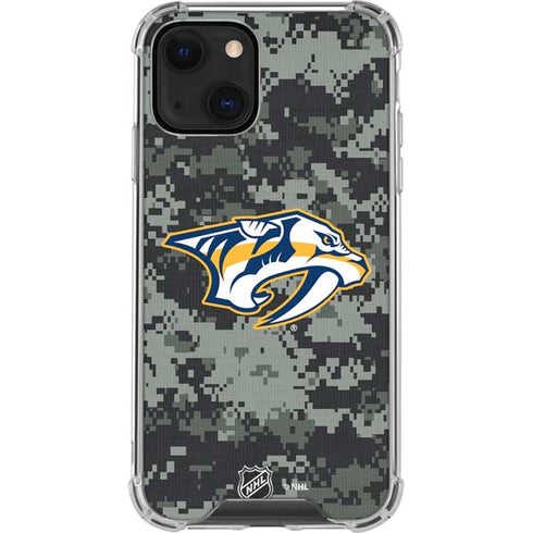 NHL Nashville Predators Camo iPhone 13 Mini Clear Case