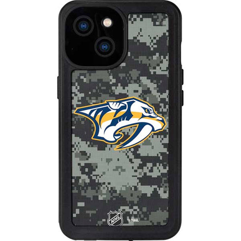 NHL Nashville Predators Camo iPhone 13 Mini Waterproof Case