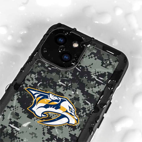 NHL Nashville Predators Camo iPhone 13 Mini Waterproof Case