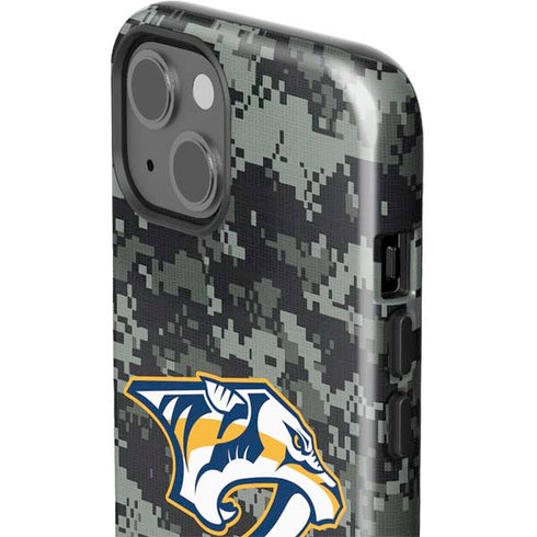NHL Nashville Predators Camo iPhone 15 Plus Impact Case
