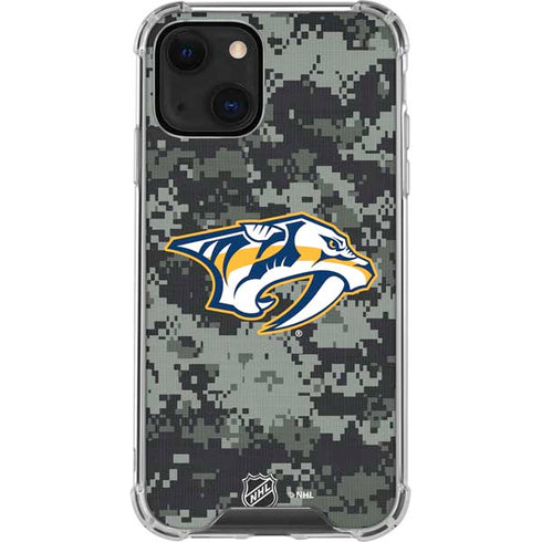 NHL Nashville Predators Camo iPhone 14 Plus Clear Case