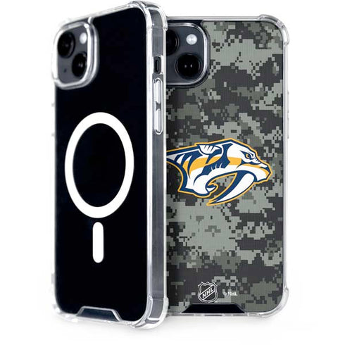 NHL Nashville Predators Camo iPhone 15 Plus MagSafe Case