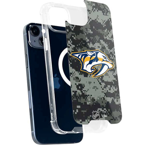 NHL Nashville Predators Camo iPhone 15 Plus MagSafe Case