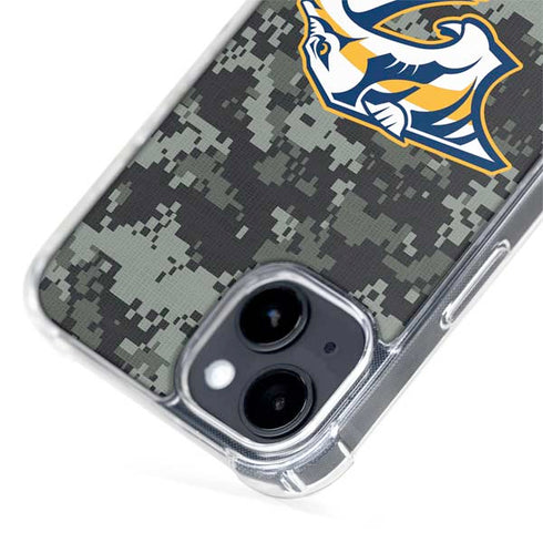 NHL Nashville Predators Camo iPhone 15 Plus MagSafe Case