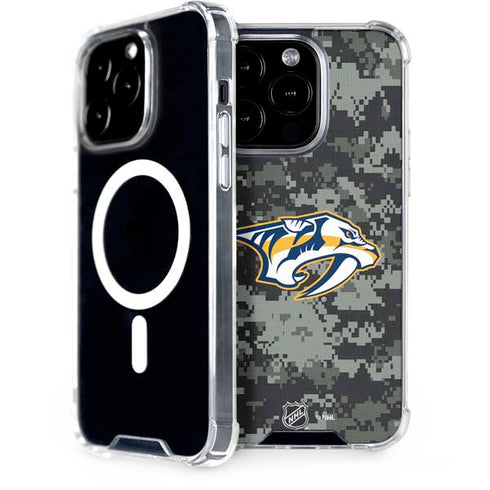 NHL Nashville Predators Camo iPhone 15 Pro MagSafe Case