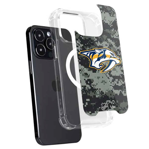 NHL Nashville Predators Camo iPhone 15 Pro MagSafe Case
