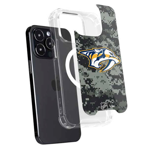 NHL Nashville Predators Camo iPhone 15 Pro Max MagSafe Case