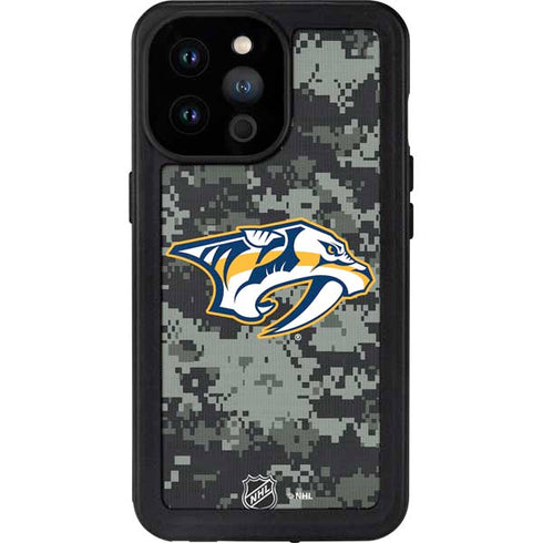 NHL Nashville Predators Camo iPhone 14 Pro Max Waterproof Case