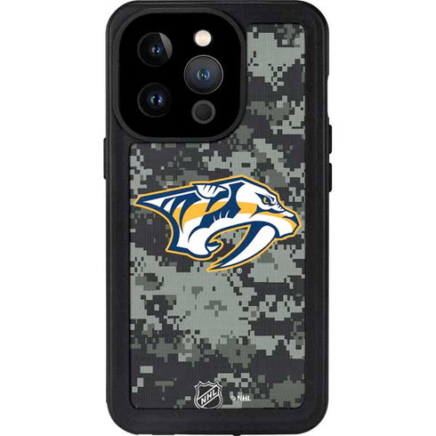 NHL Nashville Predators Camo iPhone 14 Pro Waterproof Case