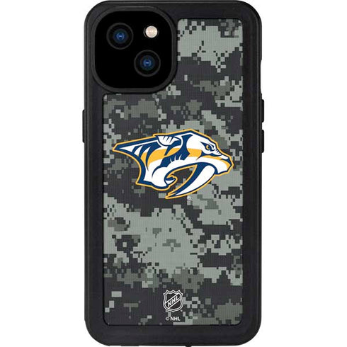 NHL Nashville Predators Camo iPhone 15 Plus Waterproof Case