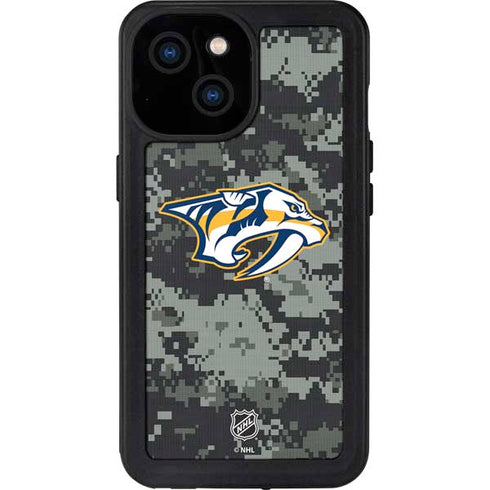 NHL Nashville Predators Camo iPhone 15 Waterproof Case